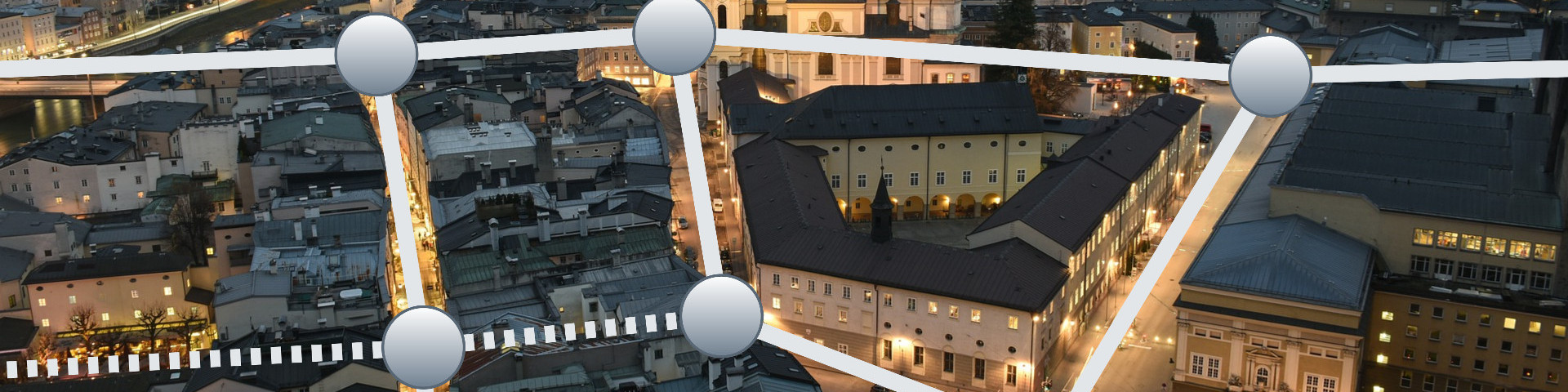 Visualization of street network as a graph in the city of Salzburg